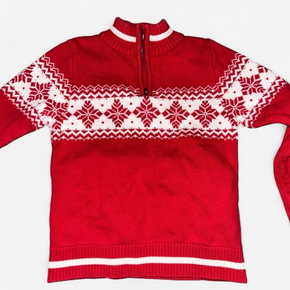 Cozy Red and White Kids' Sweater